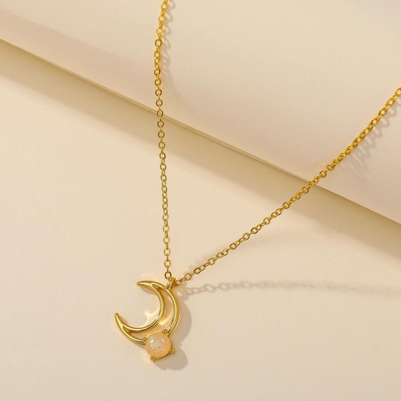 

Small Moon Pendant Necklaces Crescent Choker Necklace Statement Jewelry For Women