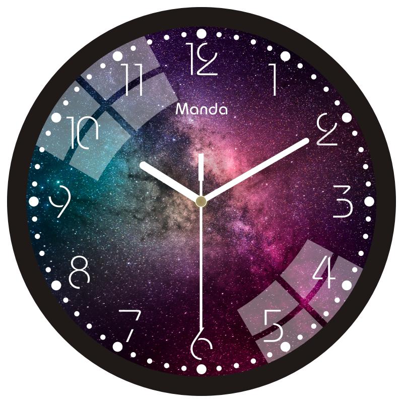 

Modern Creative Fashion Wall Clock Glass Quiet Starry Sky Large Digital Wall Clock Living Room Decoration Reloj Pared Home Decor