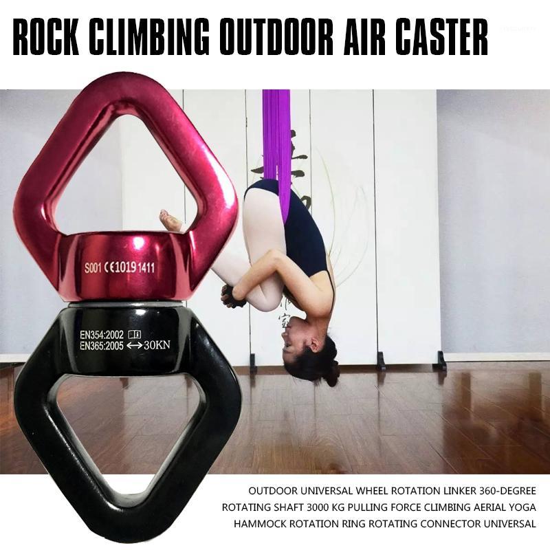 

Outdoor universal wheel rotation linker 360-degree rotating shaft 3000 kg pulling force Climbing aerial yoga hammock rotation ri1, Black