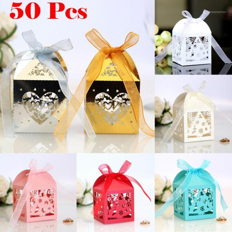 

50Pcs Candy Box Christmas Tree/Heart Wedding Birthday Xmas Festival Christmas Tree Love Heart Party Gifts Candy Boxes1