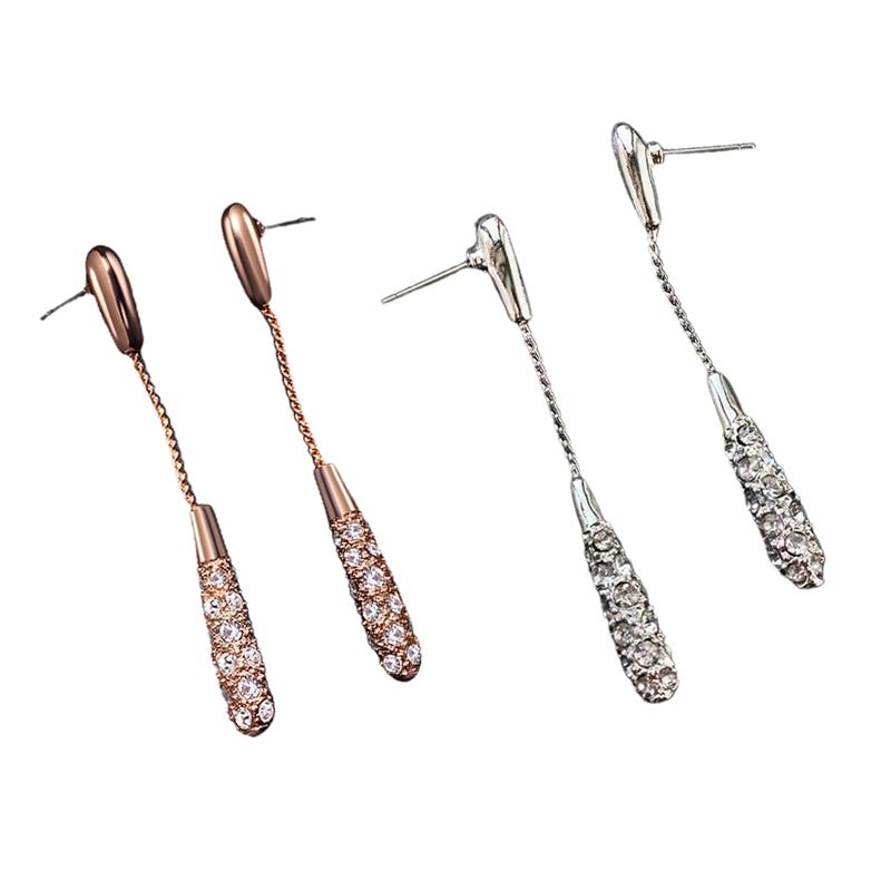 

New Hot Fashion And Elegant Style Earrings Female Long Drop-shaped Alloy Earrings Valentine's Day Gift Jewelry