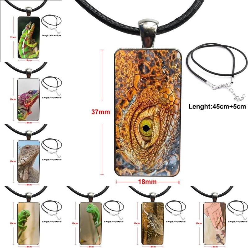 

Cool Best Bearded Dragons Glass Pendant Necklace Handmade Half Pendant Rectangle Necklace For Women Jewellery