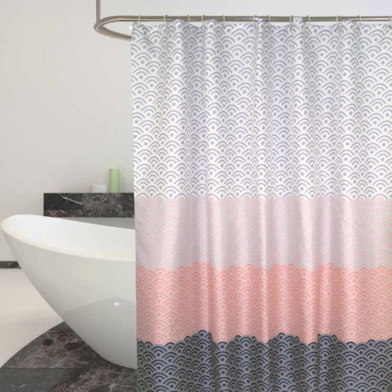 

Shower Curtains Nordic Block Geometric Color Curtain Bath Bathroom For Bathtub Cover
