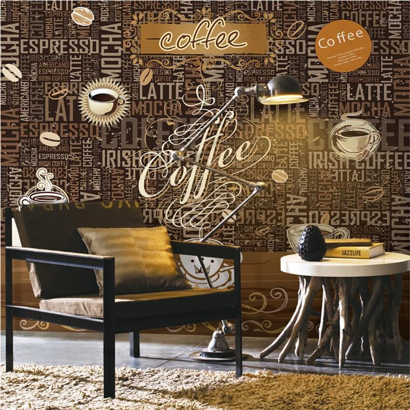 

Hand Drawn Vintage Coffee Shop 3D Alphabet Background Wall Paper Cafe Restaurant Snack Bar Industrial Decor Mural Wallpaper 3D1, Canvas