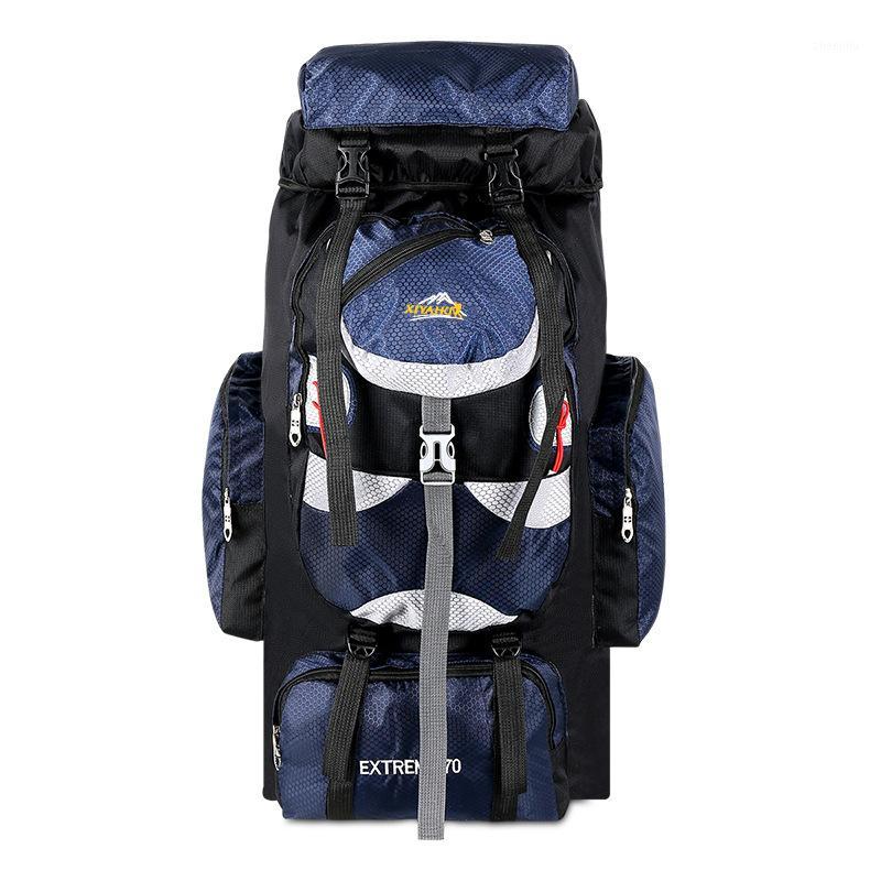 

Big Capacity 70L Hiking Bag Men Women Outdoor Camping Travel Climbing Waterproof Backpack With Rain Cover Riding Sport Rucksack1, Red