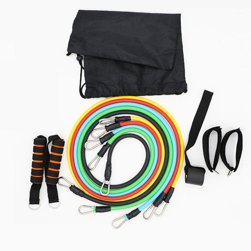 

Hotsale Exercise Stretching band Tpe fitness 11 pcs Gym Equipment Set resistance bands1