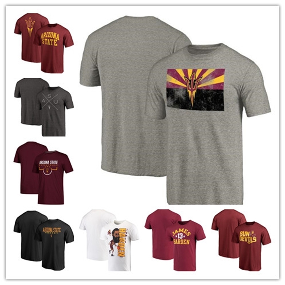 

State Flag Arizona State Sun Devils Short Sleeve T-Shirt Fashion Summer T-Shirt Round neck tee shirt free shipping, As pics