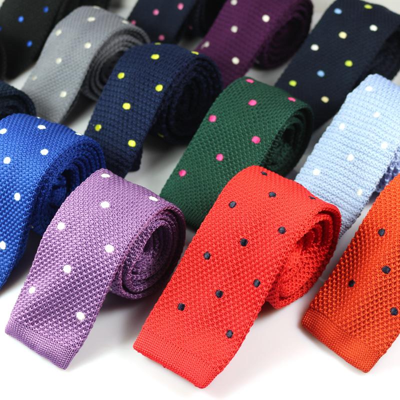 

Bow Ties Men's Knitted Woven Slim Neckties Classic Dots Fashion Plaid Mans Tie For Wedding Male Brand Spring Casual