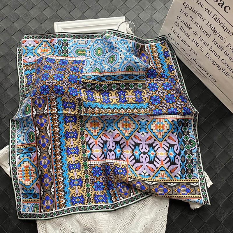 

Scarves 17 Styles Beautiful Printed 100% Silk Twill Scarf Bandana Hijab Headscarf Headband Handkerchief 50*50cm