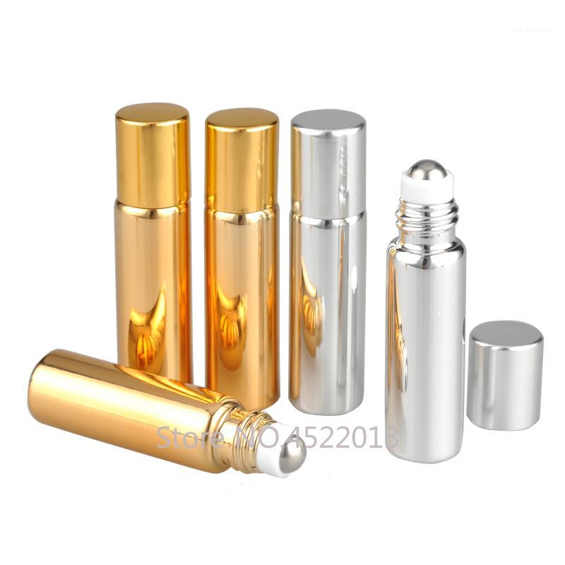 

30pcs/lot 5ML 10ML Empty High Class Shiny Gold Essential Oil Bottle,DIY Glass High-end Perfume Packing Bottle,Eyecream Container1