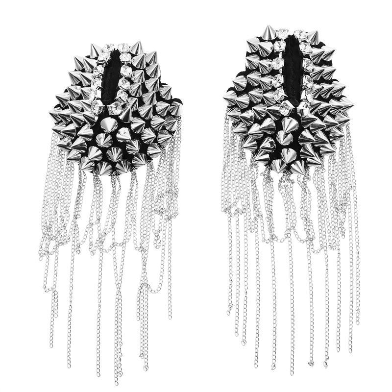 

2pcs Shoulder Board Badge Fringe Epaulet Tassel Chain Epaulet Costume Accessory