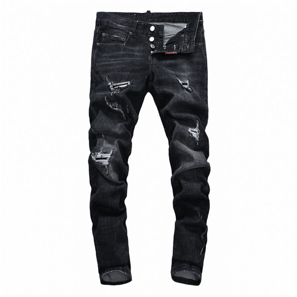 

Mens Jeans 2020 new Casual mens designers jeans slim rock revival jeans Hip Hop holel Denim Pants, Blue