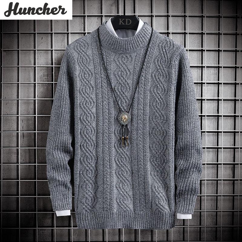 

Huncher Men's Turtleneck Sweater Men 2020 Winter Solid Vintage High Collar Jumper Pullover Sweaters Oversized Grey Sweater Men, Beige sweater men