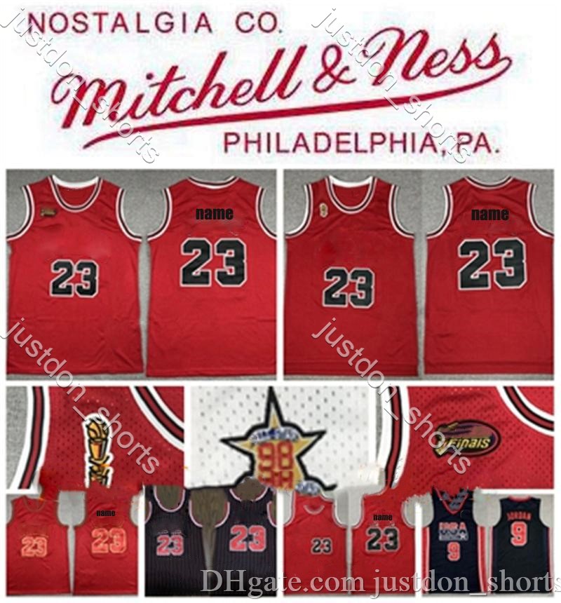 

Retro 23 Jerseys Mitchell&Ness 85 Vintage Finais Basketball Jerseys Black White City North Icon Edition S-2XL, Shows