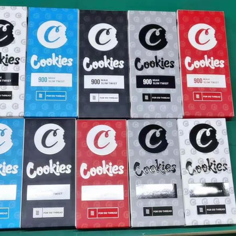 

Newest Cookies SF Slim Twist Battery 900mAh Bottom Spinner 3.3-4.8V Preheat VV Carts Vapes Pen for EGO 510 Thread vape cartridges