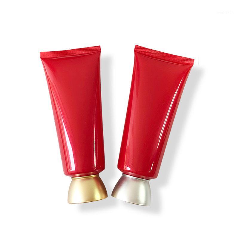 

100g Red Plastic Tube Bottle Empty Soft Cream Bottles 100ml Squeeze Cosmetic Lotion Cream Container Hand Tube Bottle1