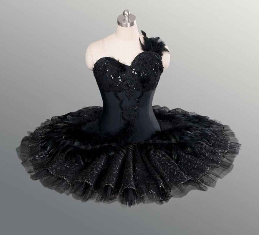 

Fairy professional classical ballet black swan tutu, Natural black