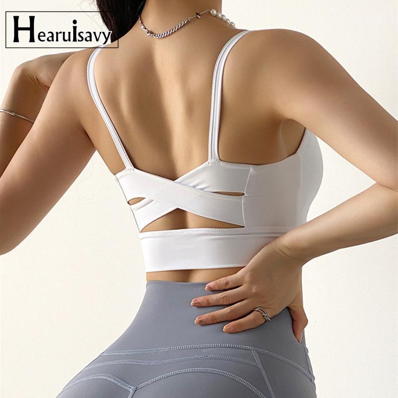 

Push Up Fitness Running Workout Quakeproof Bras Women High Impact Soft Nylon Dance Yoga Sports Bras Top Athletic Brassiere1, Black