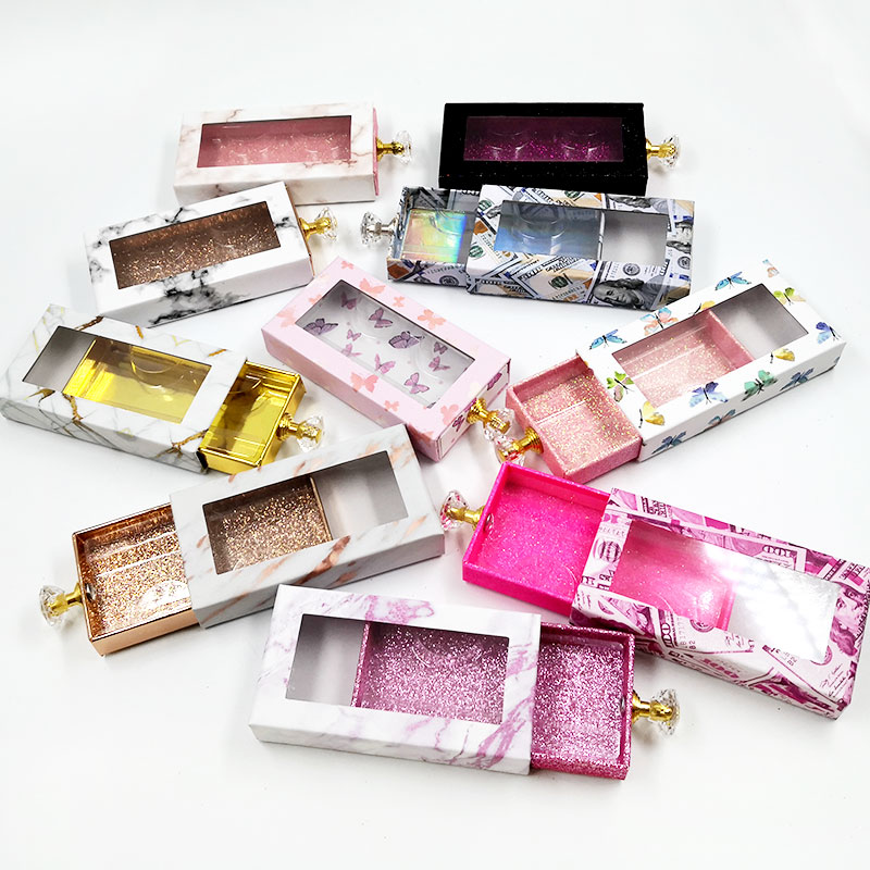 VMAE Hot Sale Rectangle Drawer Butterfly Eyelashes Packing Boxes Open Window Storage Cases 10 Styles Empty Boxes Custom Private Label-image-625418905