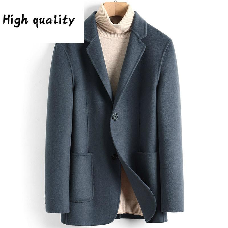 mens fitted wool overcoat