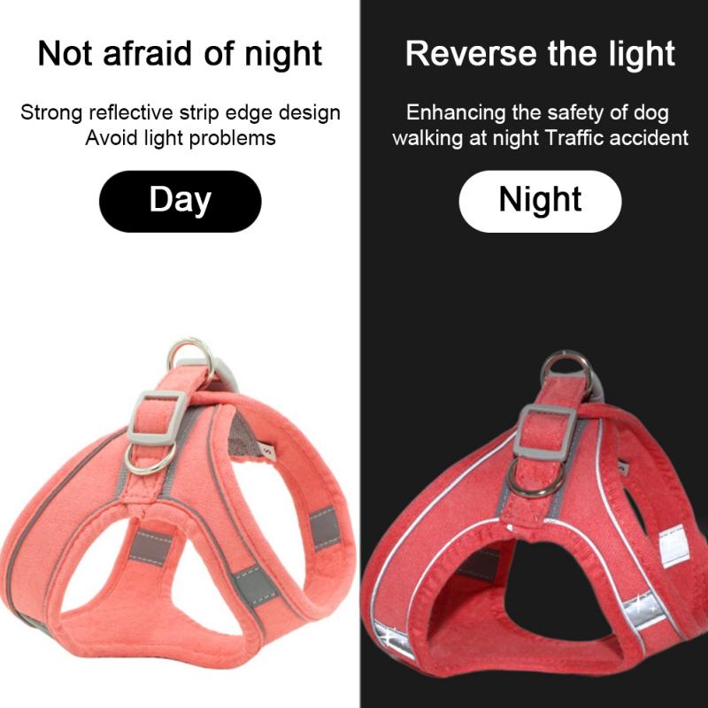 

Pet Chest Harness Reflective Breathable Dog Leash Candy Color Small Dog Vest Style Cute Pet Supplies