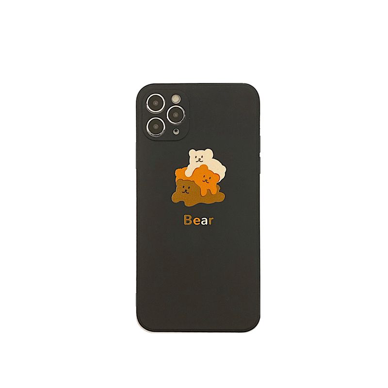 

B43 durable case for iphone12 cute cartoon protective back cover, Black