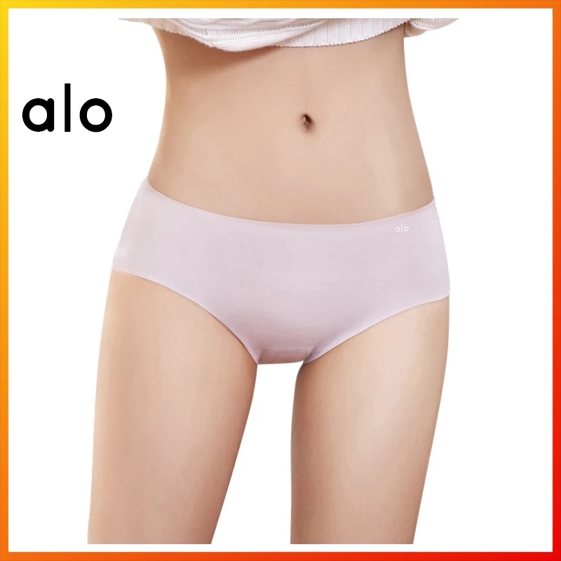 

Alo Yoga Women's Seamless Underwear Skin-friendly Ultra-thin Nude Sense Elasticity Soft And comfortable Low-rise Sexy Underwear panties, Black