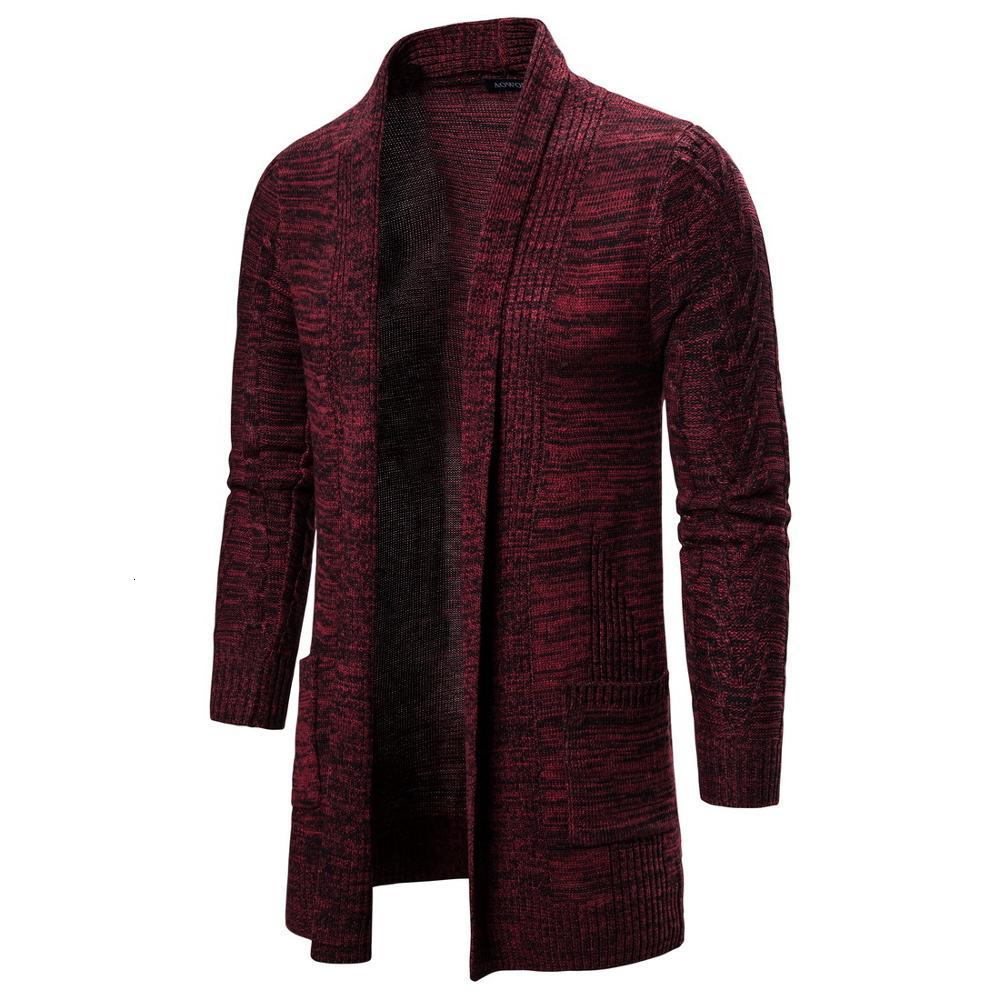 

2021 New Autumn Winter Sweater Wool Slim Fit Striped Knitted Sweaters Man Clothing Ng6q, Burgundy