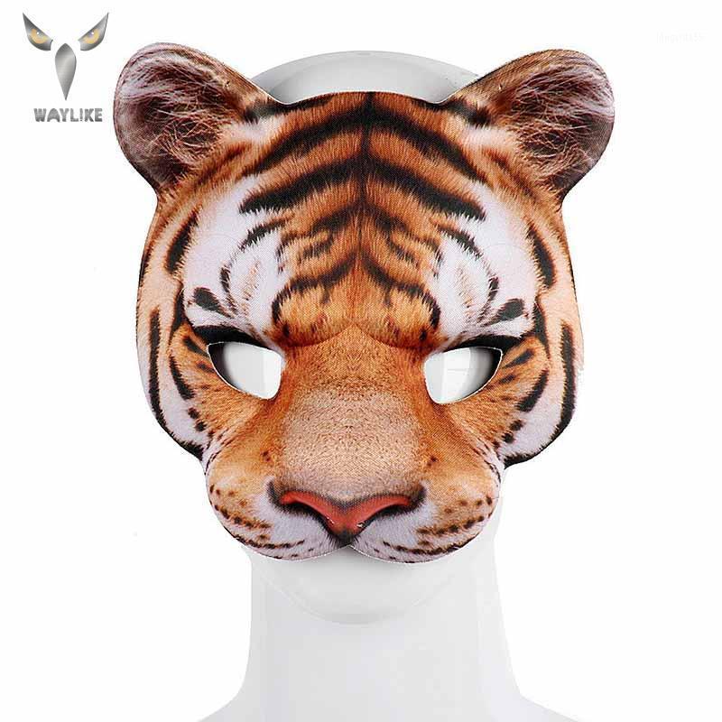 

Waylike Halloween Party Props Costume Ball Carnival Party Cosplay Props Animal Modeling Tiger Mask 2020 Animal1