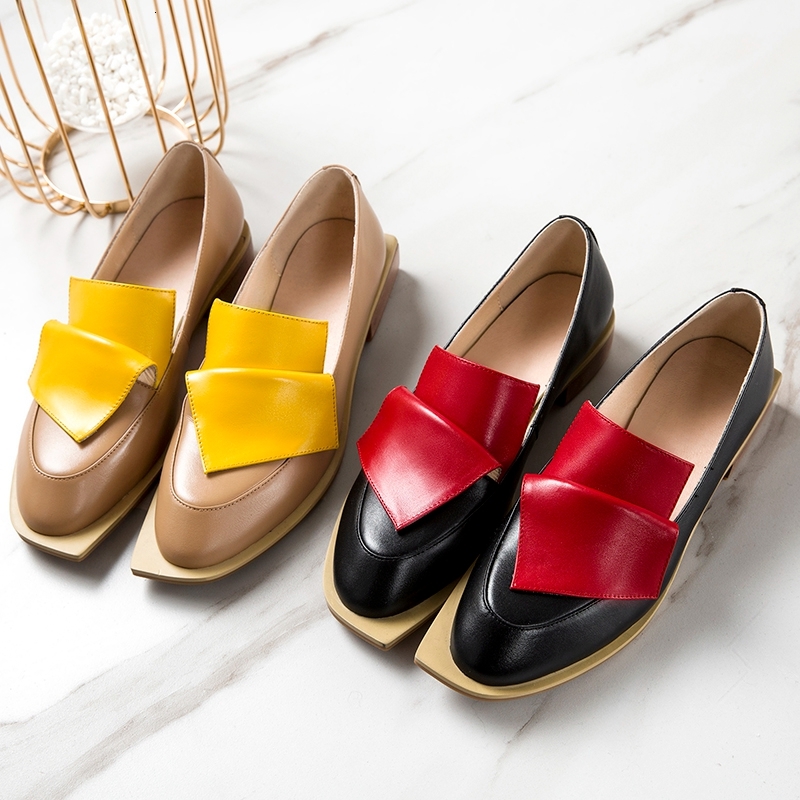 

2021 New Female Bombs Plus Size 22-26.5cm Fashion Length Spring and Essential Autumn of Two Colors Sew Ladies Shoes 4CIL, Yellow.