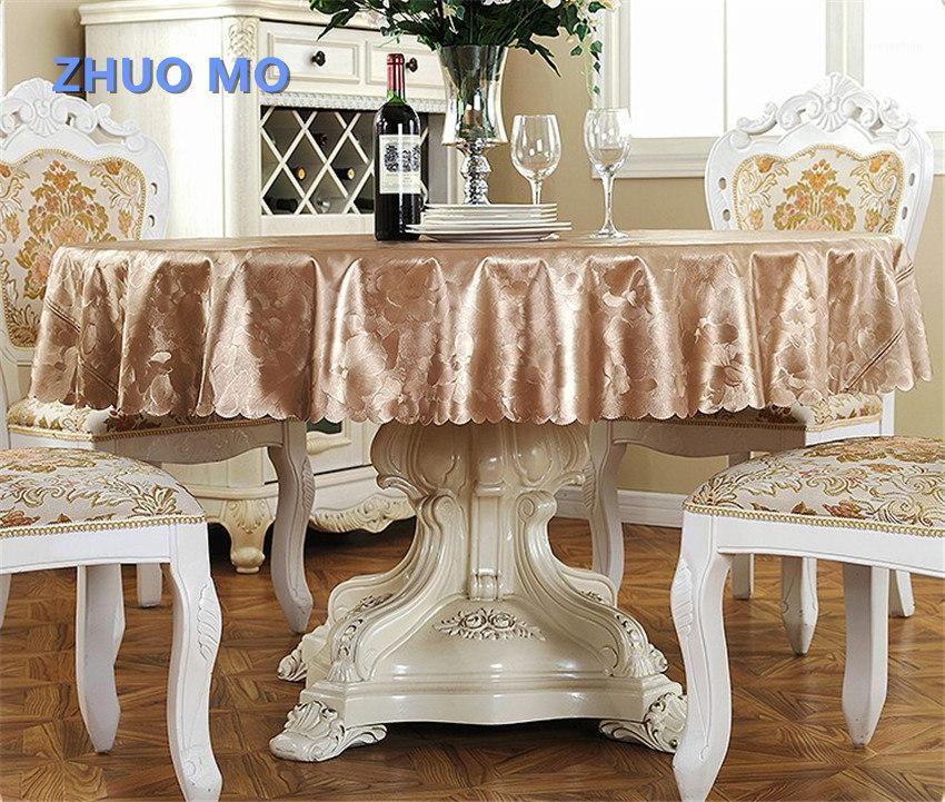 

luxury waterproof Table cloth for kitchen Dinning Decor Jacquard Tablecloth Dining Table Cover Mat for Home Decor Party1, Chocolate