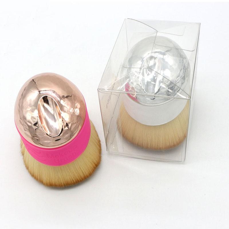 

Single Girls Kawaii Fiber Wool Plastic Handle Fat Pier Foundation Brush Beauty Accessories Round Powder Brush Cute Makeup