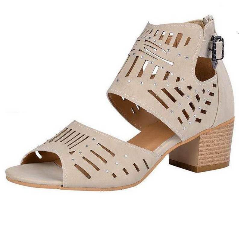 

Big-size Sandals 2021 Will See New Mouth in High Heels Women's Shoes Fashion Buckles Slippers Fapu, 88-02