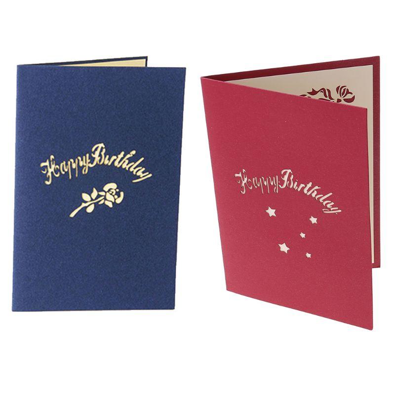 

3D Up Greeting Card Butterfly Hollow Candy Box Birthday Christmas Thank You E56E