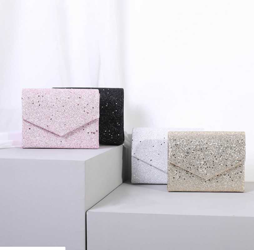 

XIYUAN women sparkly fashion party cocktail envelope bag Dinner Clutches bags Shoulder bag Messenger clutch purse for girl, Color same picture