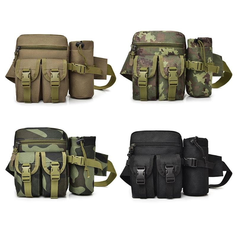 

Tactical Waist Pack Pouch Hiking Camping Shoulder Bag Bottle Holder, Sky blue