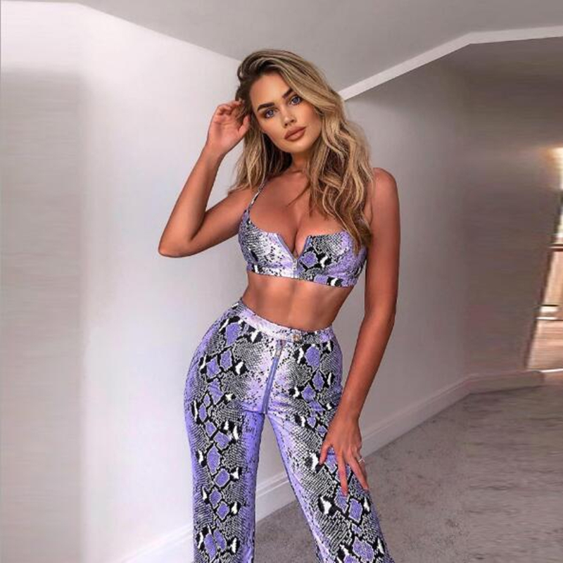 

2021 New Print Zipper Sexy Two-piece Spaghetti Strap Backless Rompers Womens Jumpsuit Playsuit Occasional Beach Mz4n