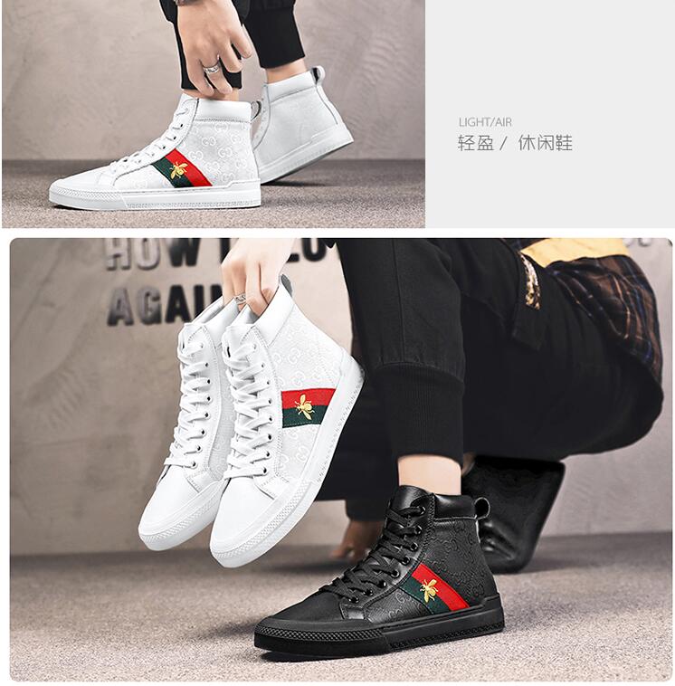 Printemps Automne Nouvelle Arrivée À Lacets Haute Style Jeunesse Cheville Homme Chaussure Plate Top Mode Livraison Gratuite Taille: EU39-44