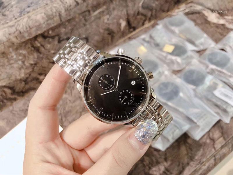 

Wristwatches Men Watches Quartz Movement 42mm Stainless Steel Band Watch Male Clock Party11, Black