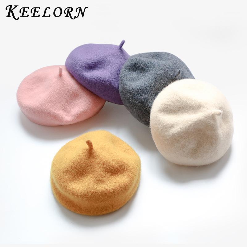 

Keelorn Kids Girls Hats 2020 New Winter Spring Baby Berets Cap Knitted Wool Newborn Baby Girl Hats Elegant Kids Soft Warm Caps1, Yellow
