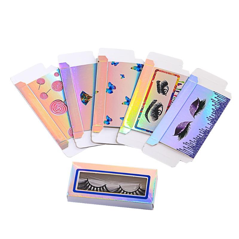 

butterfly Eyelash Packaging Box Lashes Boxes Empty Eyelash Package Boxes Case 25mm Lashes holographic Rectangle Box Anti-dust