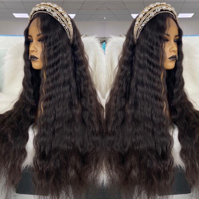 

Natural Color HD Lace front wig 13x6 150% Density and 200% density Curly Wavy Superfine HD lace free shipping, As pic