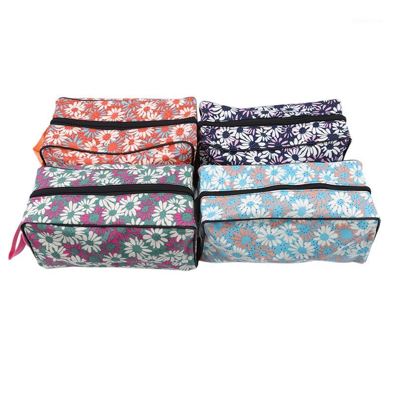 

Portable Waterproof Travel Shoe Bag Storage Bag Flower Printing Pouch Convenient Storage Organizer Sorting Zipper Bolsa1, Green
