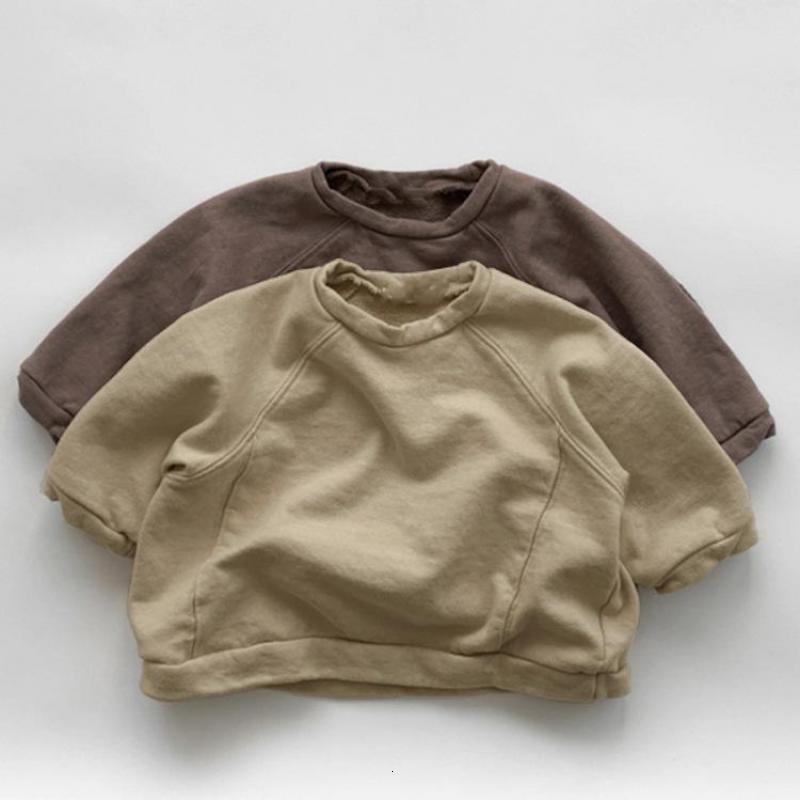 

2021 New Autumn Children Clothing Kids Loose Girls Long Sleeve Pullover Sweatshirt Winter Thick Warm Boys Tops Doqm, 22d496khaki