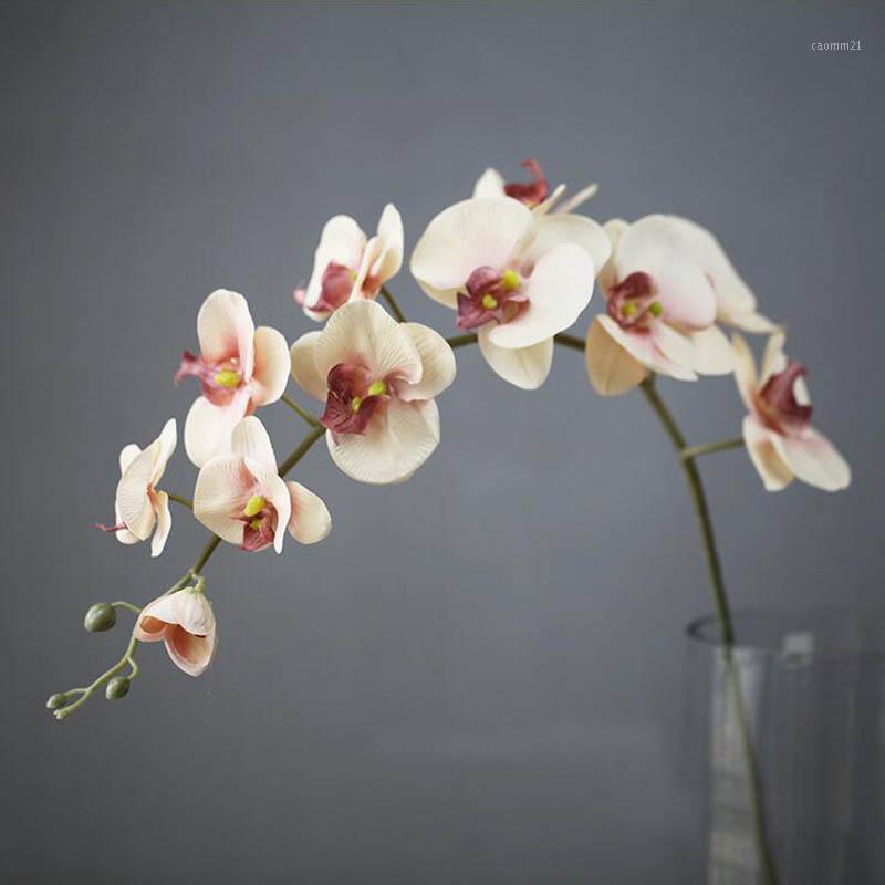 

11 Heads DIY Artificial Fake Silk Flower Phalaenopsis Butterfly Orchid Home Decor1, As picture show