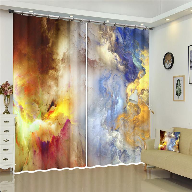 

3D Window Curtain Natural Beautiful Colored Cloud Photo Customize Size 3D Curtains For Bedroom Blackout Window Curtains 2 Panels1
