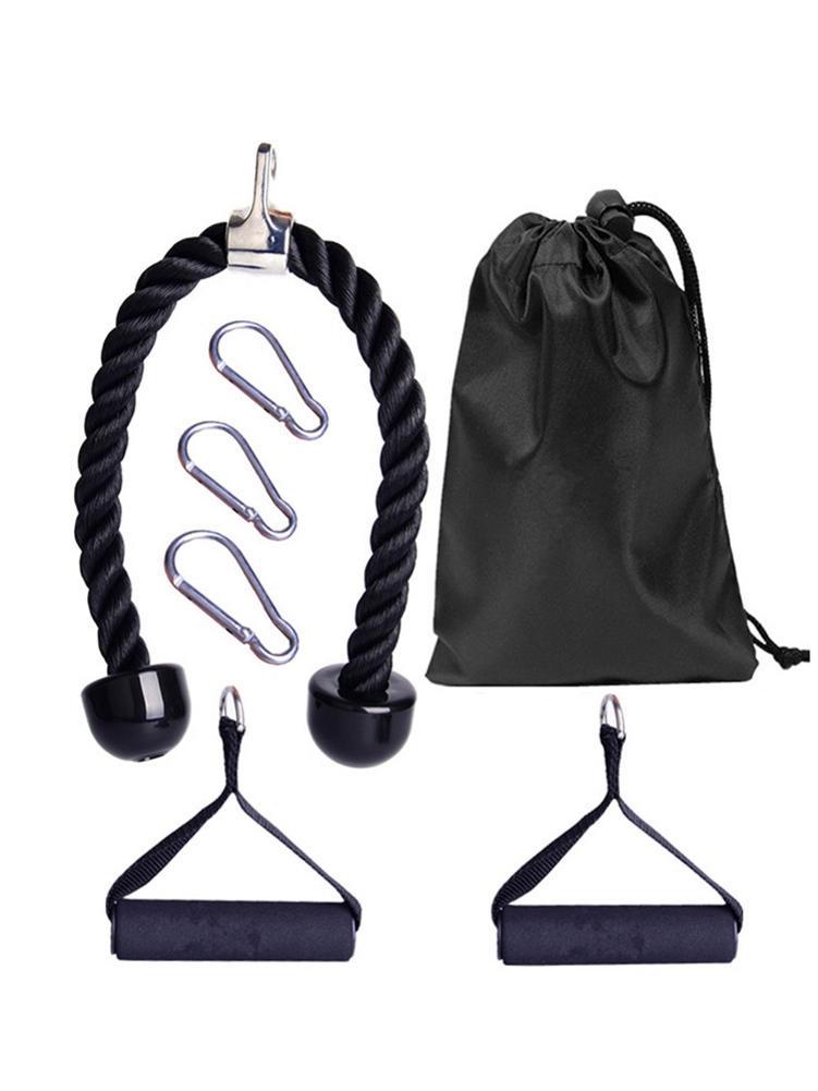

7-in-1 Arm Strength Rope Set Cable machine accessories Long tricep pull down rope Reliable Resistance Band Kit for Fitness