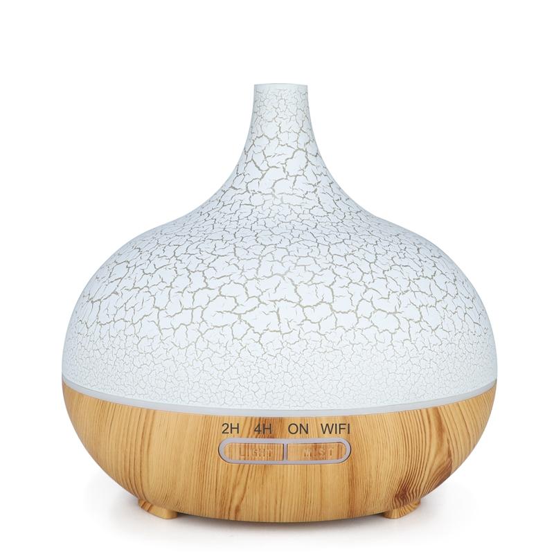 

Smart WiFi Essential Oil Diffuser Air Humidifier Works with Alexa Google Home EU Plug Light Wood