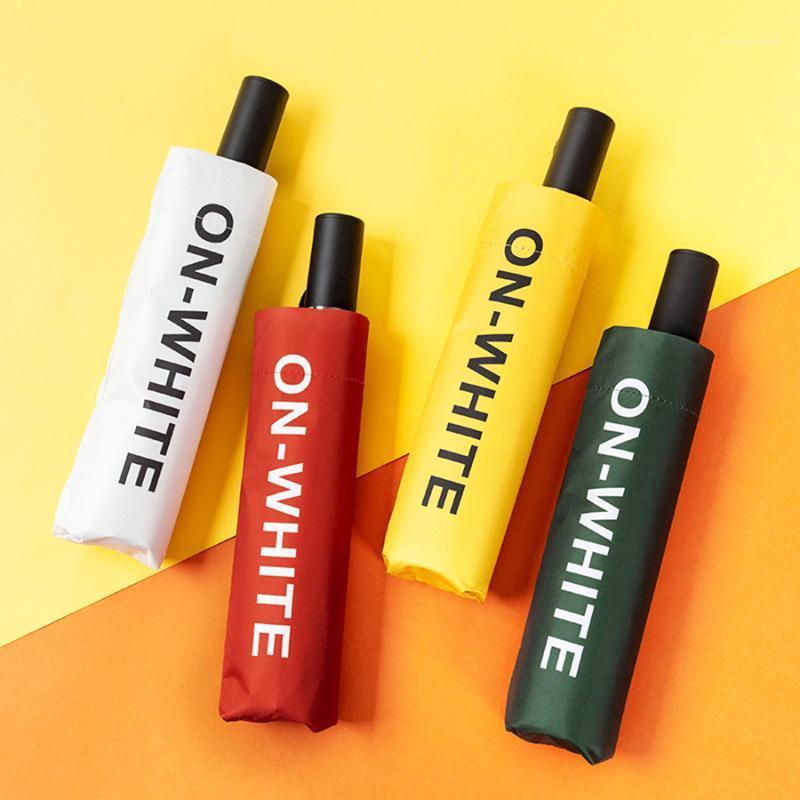 

Korean Yellow Strong Windproof Umbrella Sunshade Red Foldable UV Small Clear Umbrella Men Sombrillas Para El Sol Sun One W1