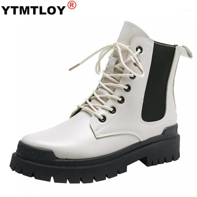 

Women's Ankle Boots British Style Girls Winter Naked Boot Round Toe Shoes Woman Flat Black Motorcycle Boots Black High Heels1